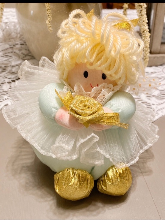 MTY Other - VINTAGE MTY INTERNATIONAL BABY GIRL DOll with FLOWER & DRESS 6"